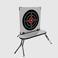 Durable Target Stand Supporting Circular Bullseye Target Board With Numbered Rings For Shooting Training